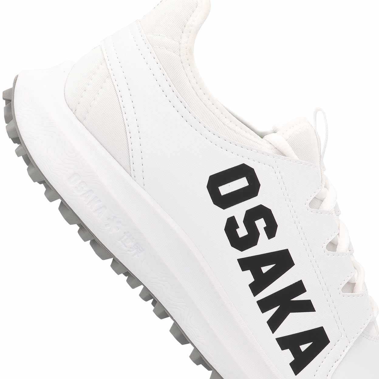 detail of the side of the white Osaka Furo Turf Shoes