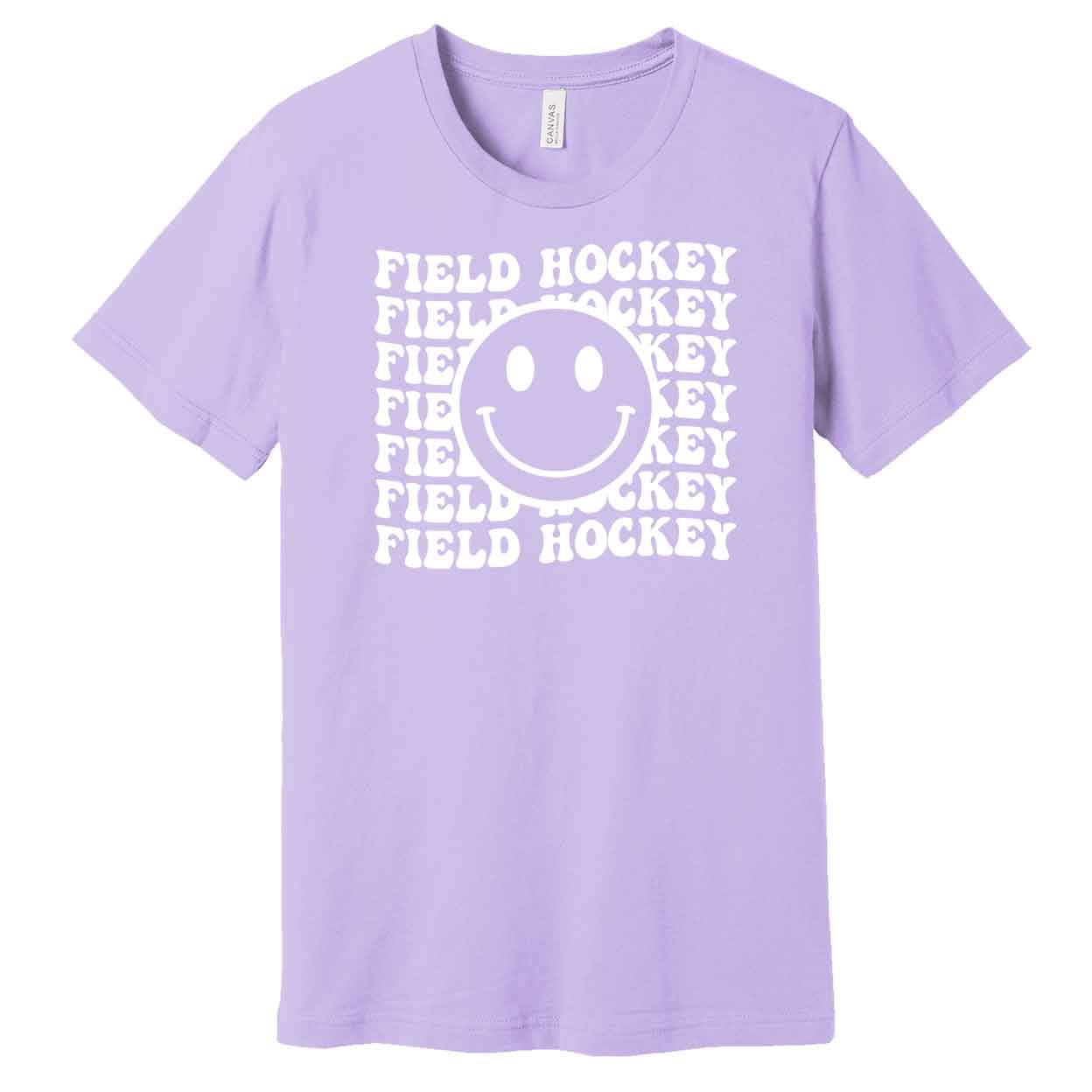 Front of the Field Hockey Smiley Face Tee