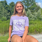 model wearing the Field Hockey Smiley Face Tee