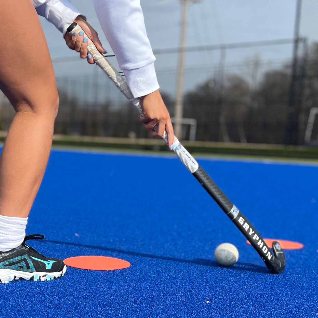 Player practicing with the 9 Inch Poly Spot Markers.