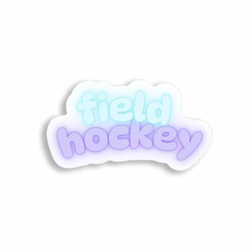 Field Hockey Two-Color Bubble Sticker