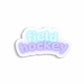 Field Hockey Two-Color Bubble Sticker