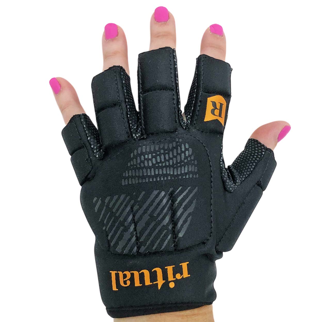 Black Ritual Vapor Field Hockey Glove on a hand