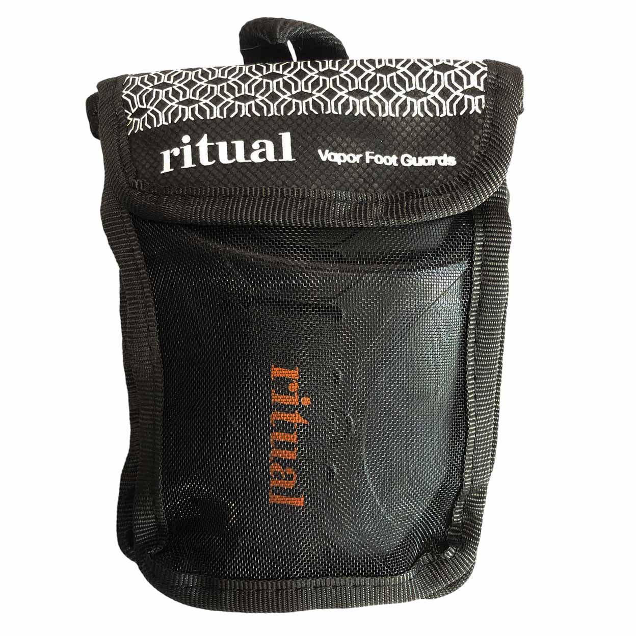 Black pouch with 'ritual' branding on a white background