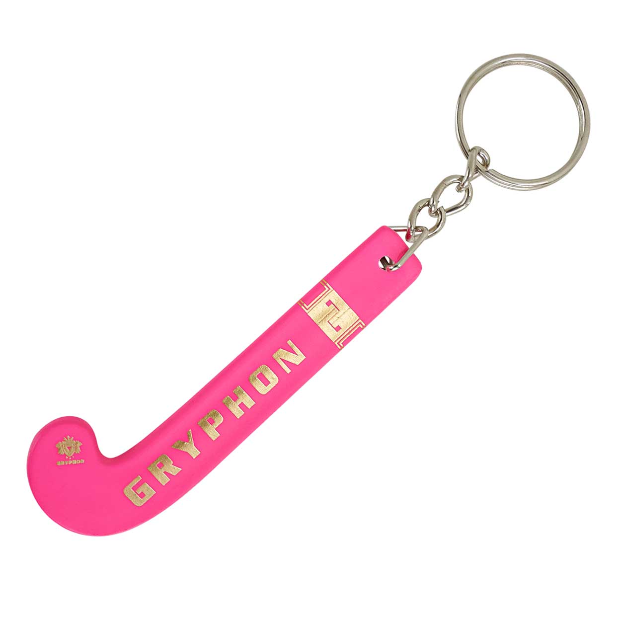 front of the pink Gryphon field hockey Keychain