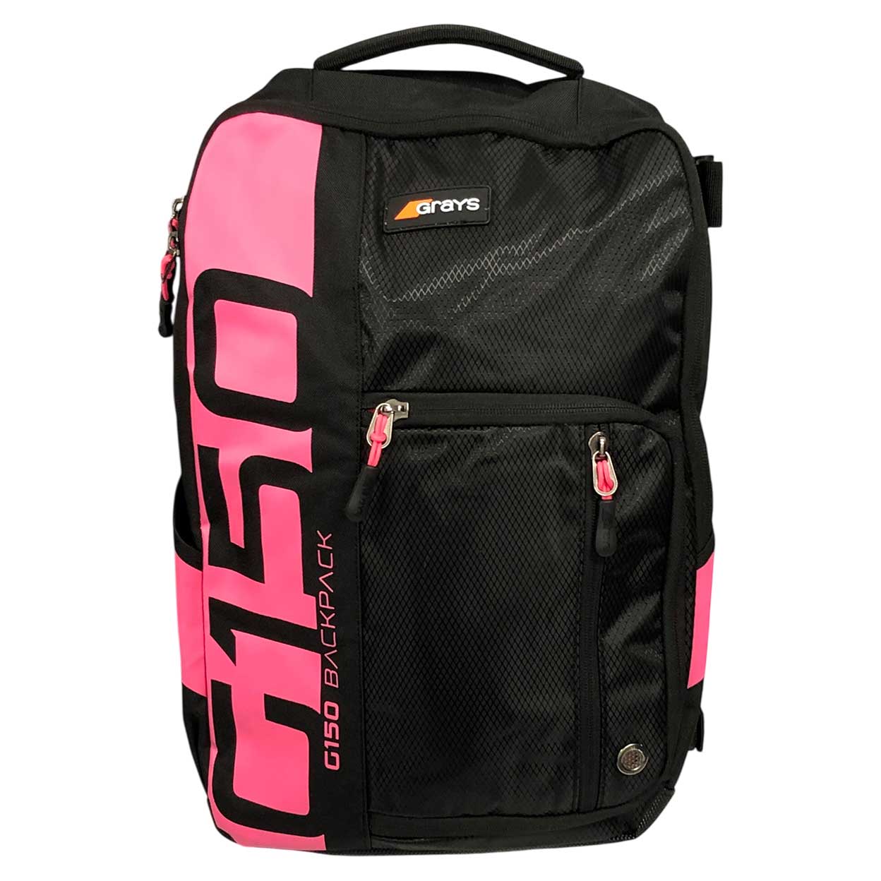 front of the pink and black Grays G150 Backpack