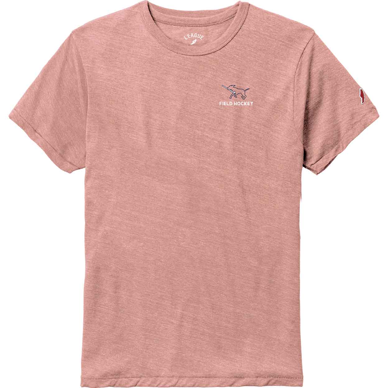 Front of the pink Field Hockey Dog Tee