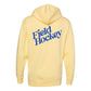 back of the yellow Field Hockey Hooded Sweatshirt