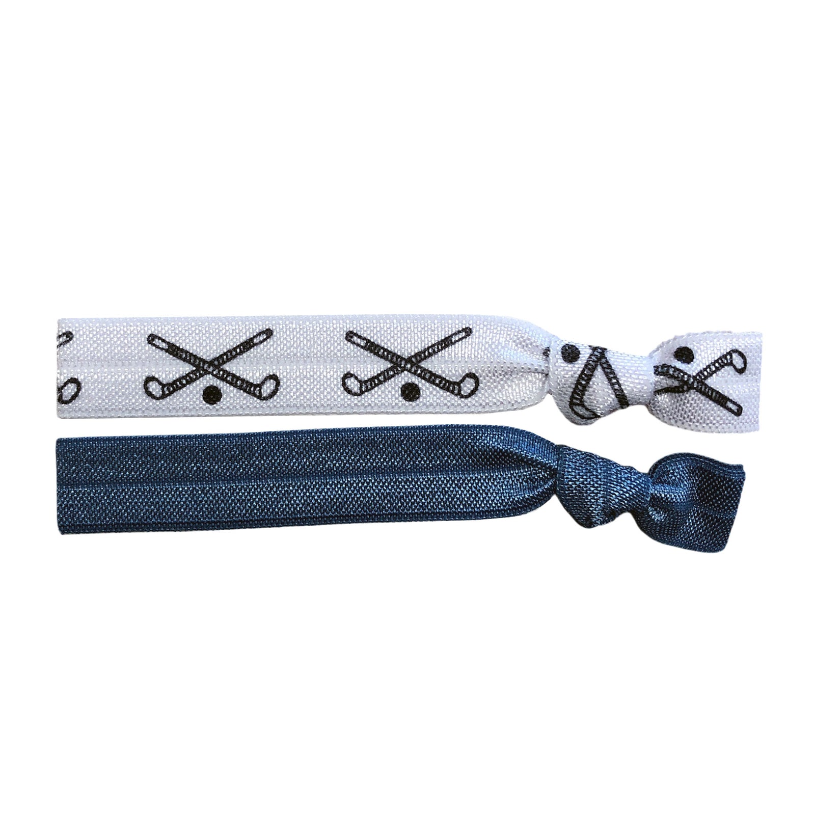 Blue and white Field Hockey Hair Ties 2 Pack