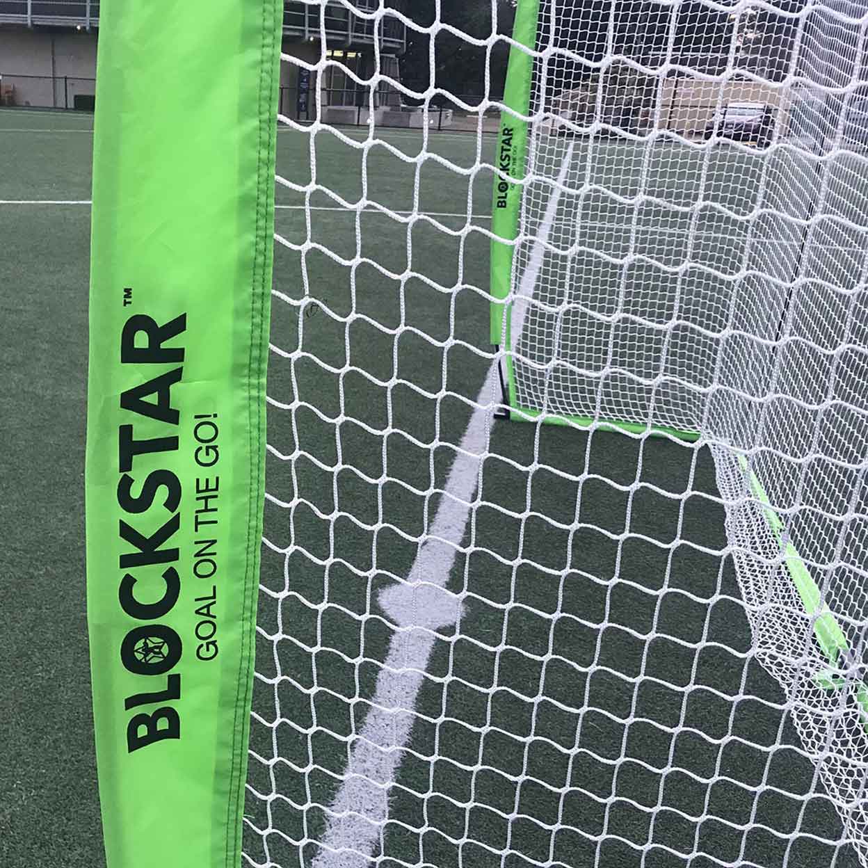 close up of the Blockstar Logo on the Blockstar Goal On The Go