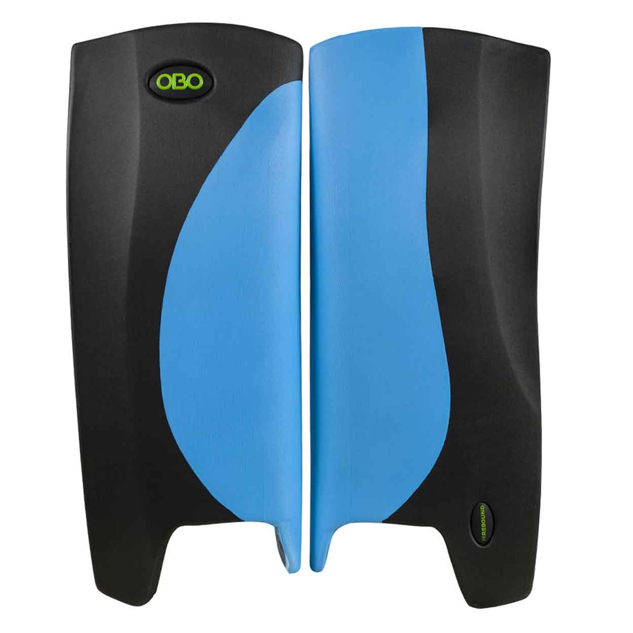 OBO Robo Hi-Rebound Field Hockey Goalkeeping Legguards black and light blue