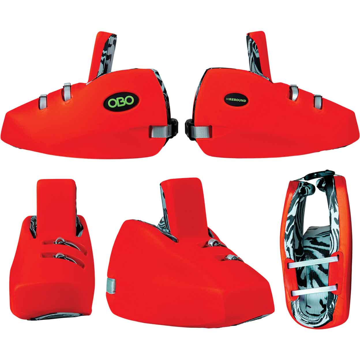 red OBO Robo Plus Kickers viewed from all angles
