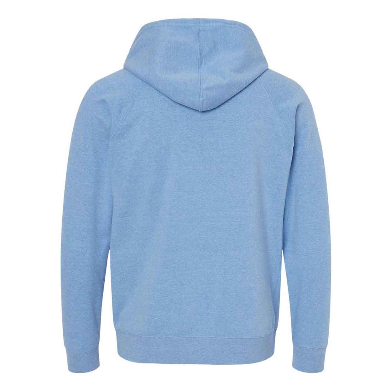 Back of the light blue USA Field Hockey Unisex Raglan Hooded Sweatshirt