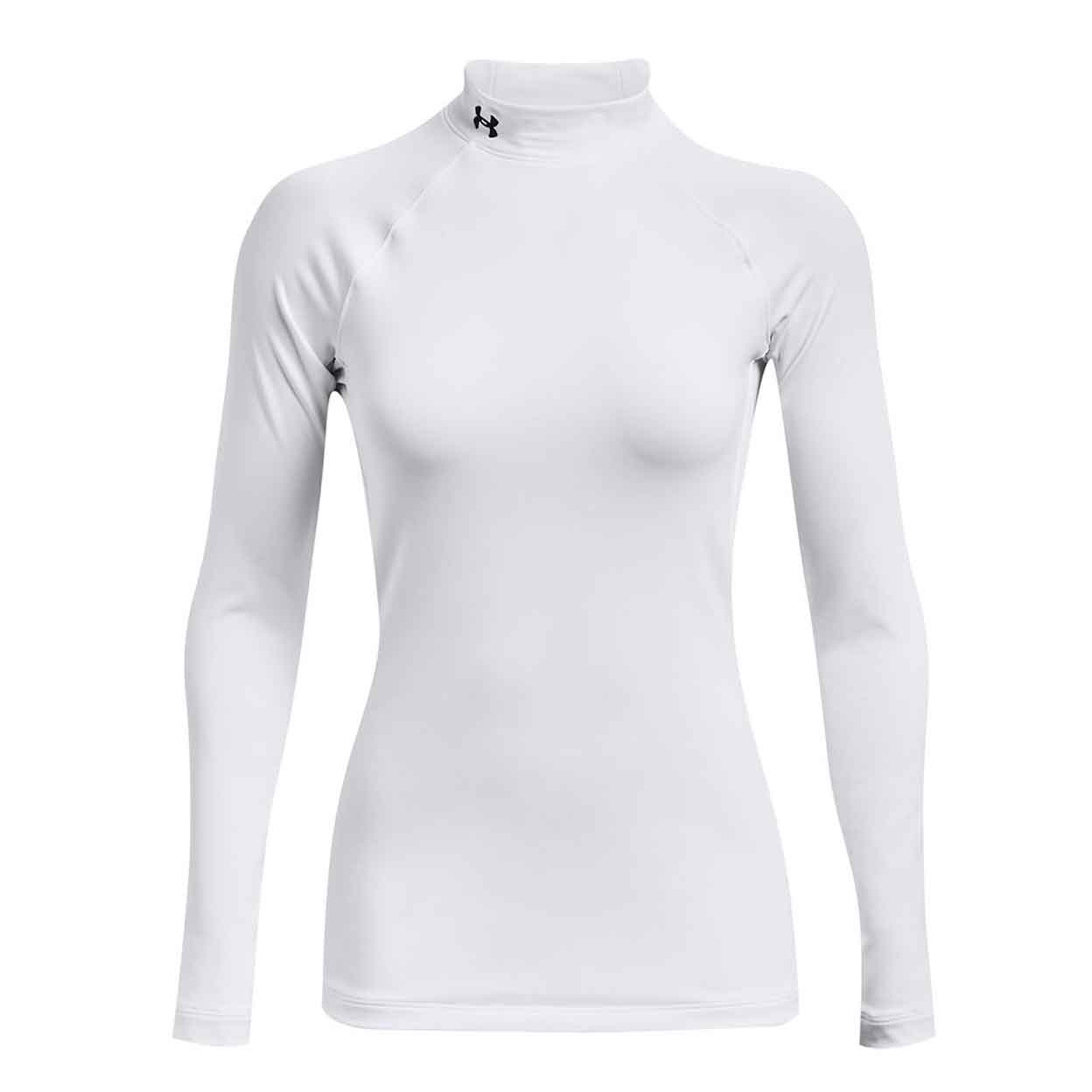 White Under Armour Coldgear Authentics Mockneck Top