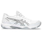 Side view of the white Asics Gel-Rocket 11 Indoor Shoes