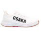 White sneaker with 'OSAKA' branding on a white background