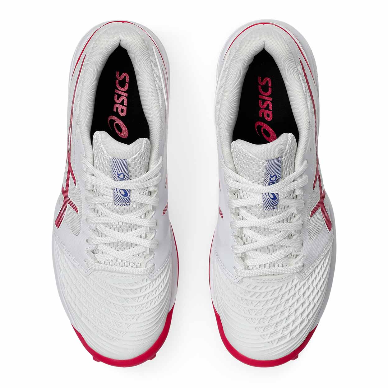 Top-down view of ASICS Field Ultimate FF 2 turf shoes showing laces and mesh upper