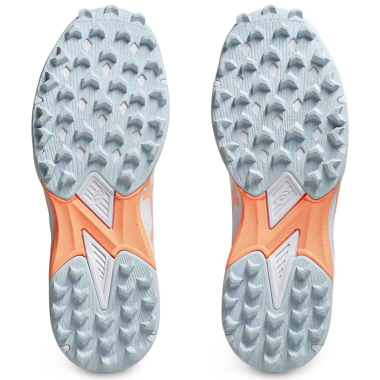 soles of the Asics Field Ultimate FF 2 Turf Shoes