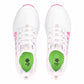 White sneakers with green accents and Osaka branding on a white background