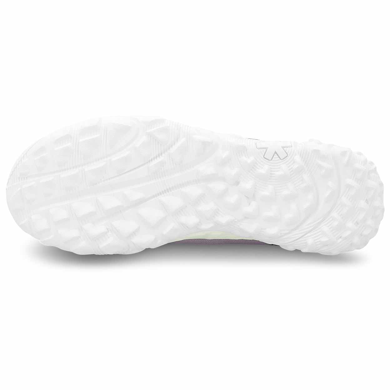 White shoe sole with textured pattern on a white background
