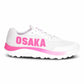 White and pink Osaka sneaker on a white background