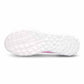 White sneaker with pink sole on a white background