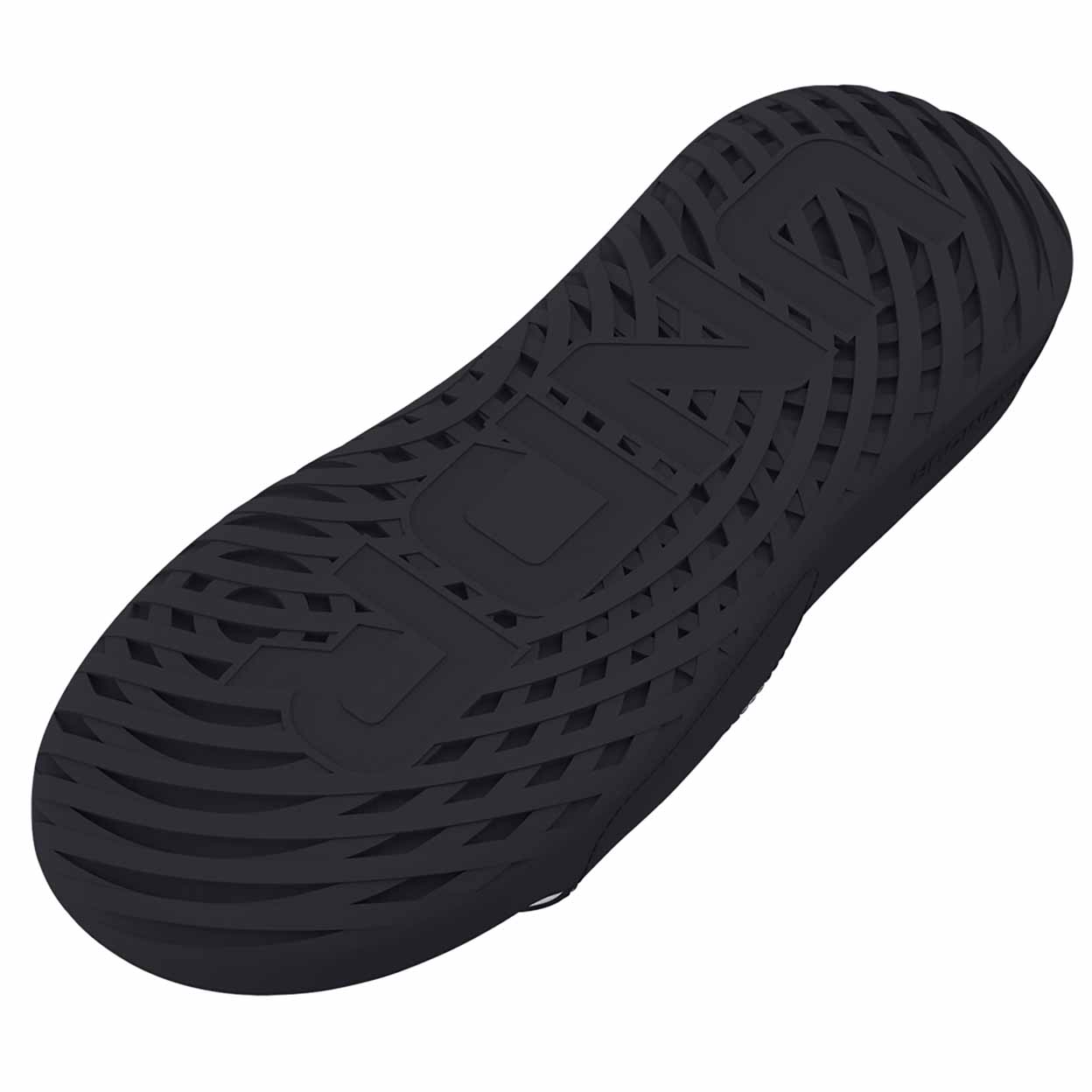 Sole of the black Under Armour Women's Ignite Select Slides.