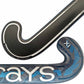 Close-up of a hockey stick with 'Grays' branding on a white background