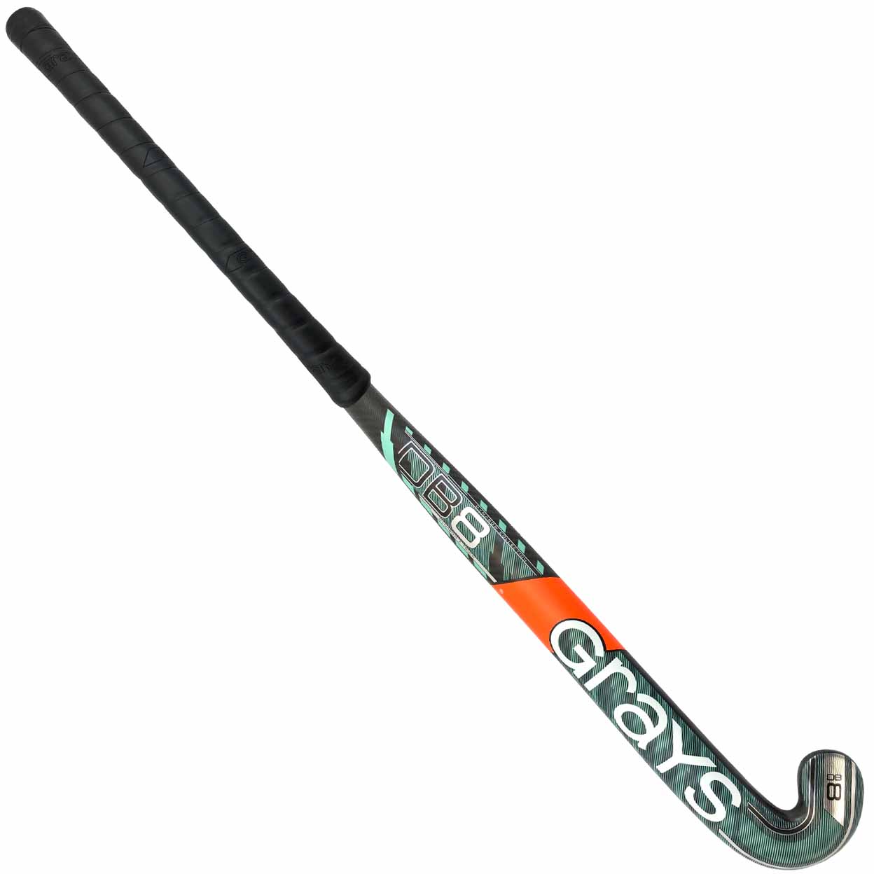 Full rear view of the Grays DB8 Composite Stick – displaying Pro Feel Area and grip design.