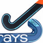 Close-up of a hockey stick with 'Grays' branding on a white background