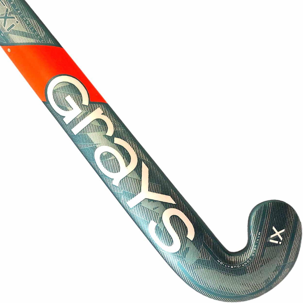 Hockey stick with 'Grays' branding on a white background