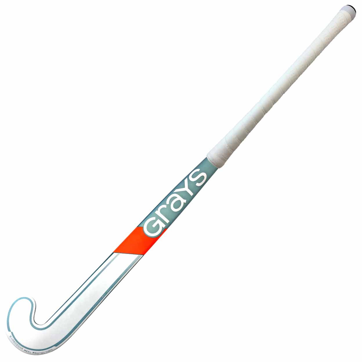 Hockey stick with 'Grays' branding on a white background
