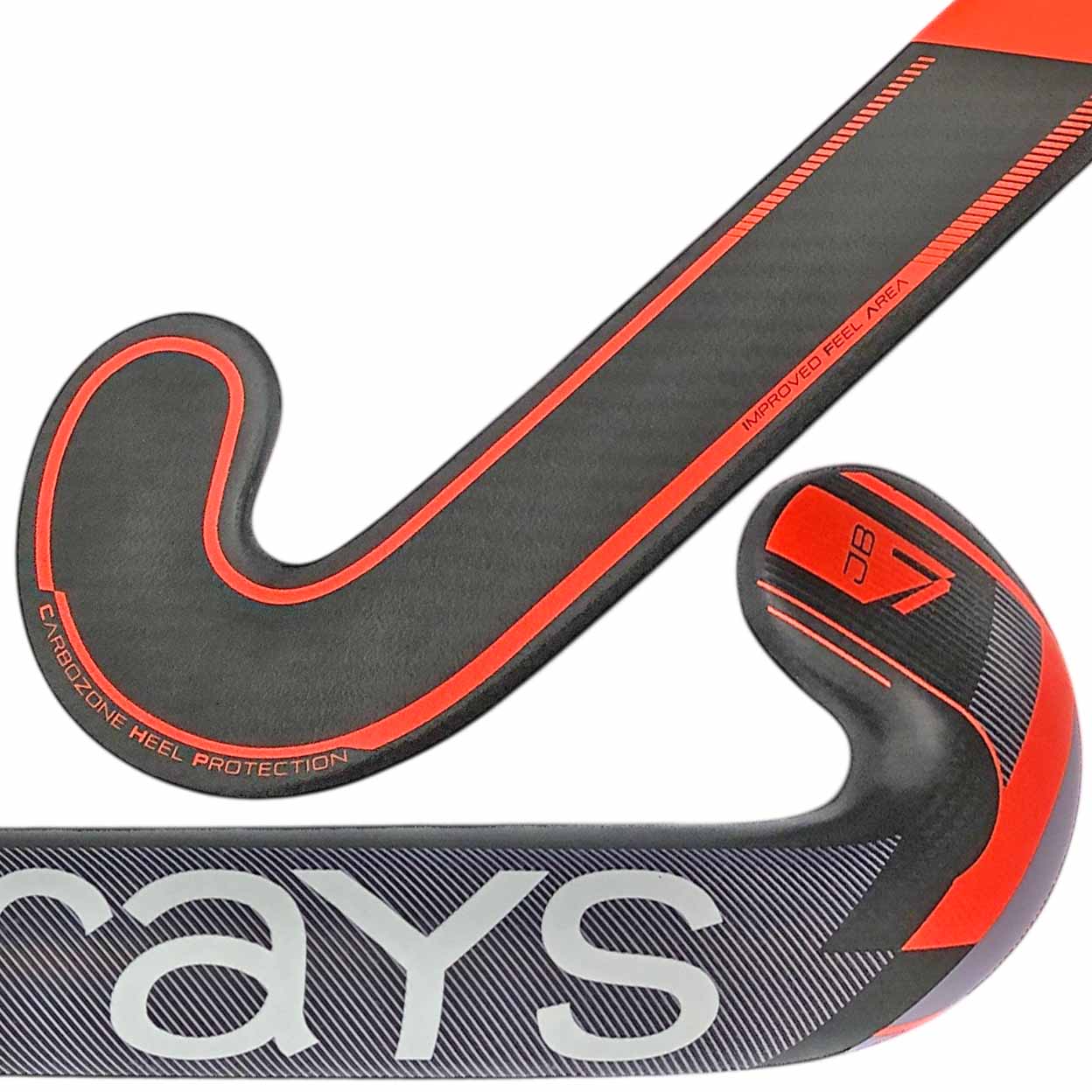 closeup of the purple Grays JB7 Composite Field Hockey Stick