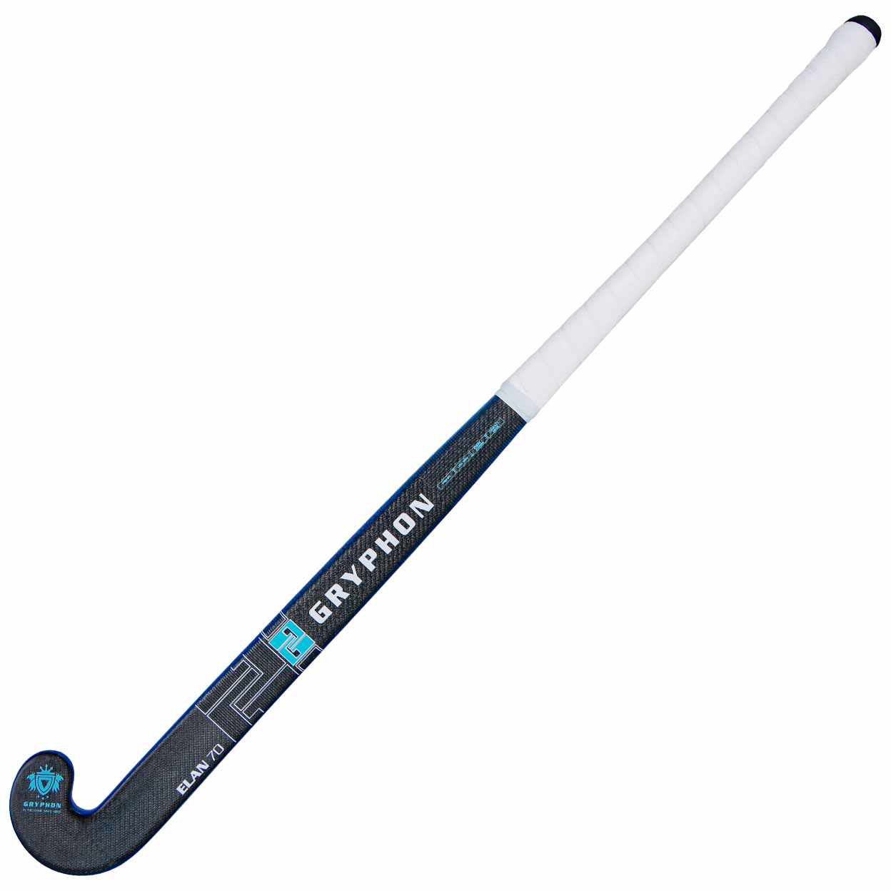 Hockey stick with 'Gryphon' branding on a white background