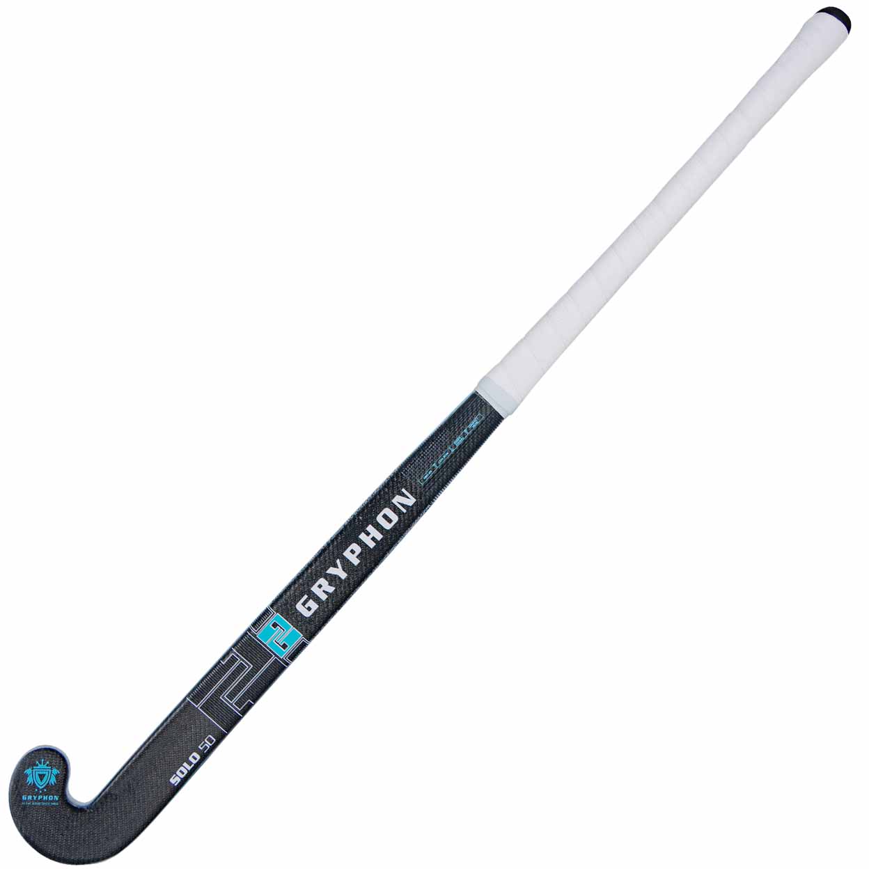 Hockey stick with 'Gryphon' branding on a white background