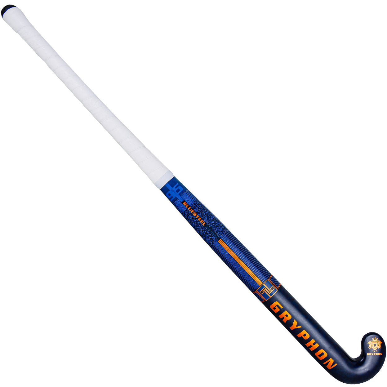 Hockey stick with 'Gryphon' branding on a white background