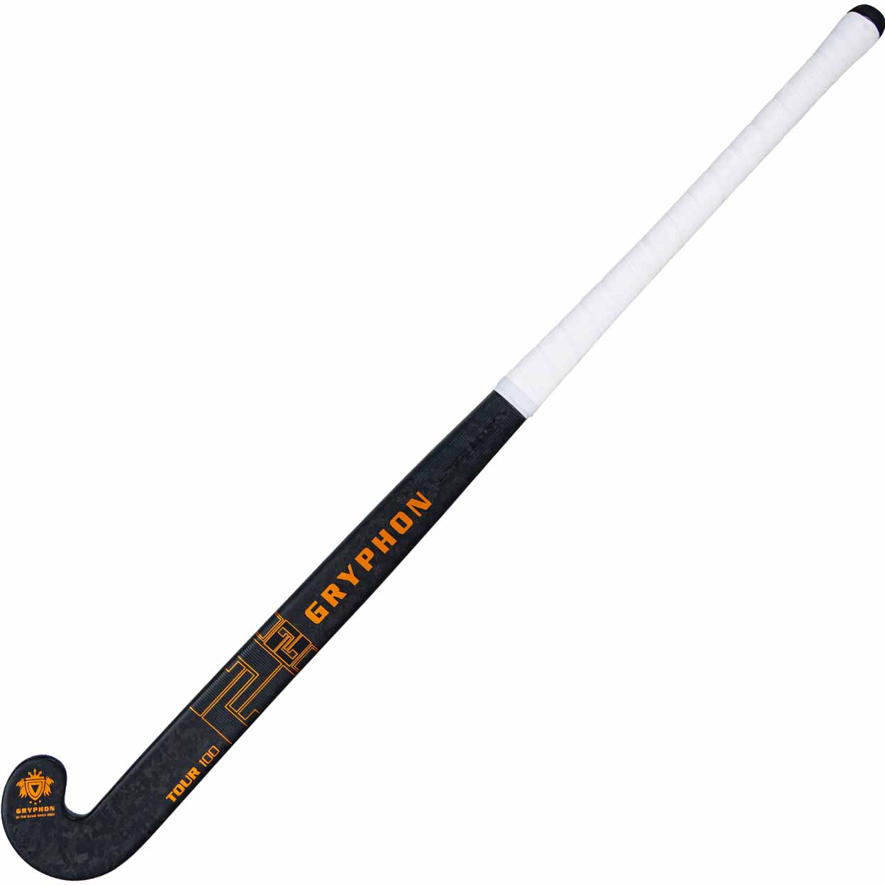 Hockey stick with 'Gryphon' branding on a white background