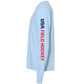 side view of the blue USA Field Hockey Pigment Dyed Long Sleeve Tee