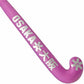 Purple hockey stick with 'OSAKA' branding on a white background