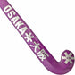 Purple hockey stick with 'OSAKA' branding on a white background