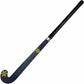Blue and black field hockey stick on a white background