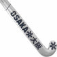 Silver hockey stick with 'OSAKA' branding on a white background