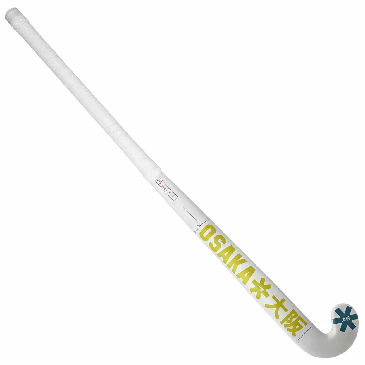 White hockey stick with 'Osaka' branding on a white background