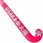 Pink hockey stick with 'OSAKA' branding on a white background