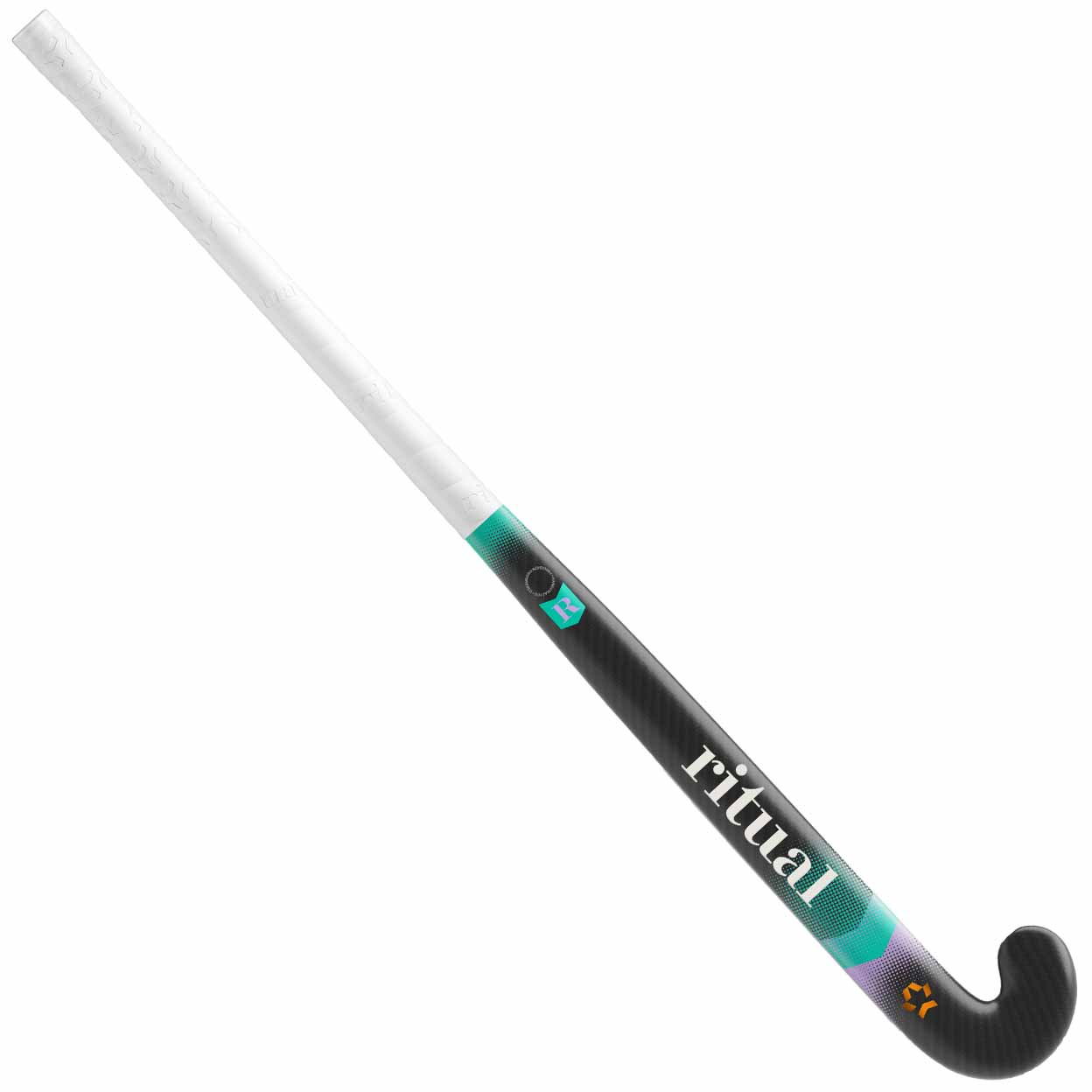 Hockey stick with 'ritual' branding on a white background