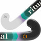 Close-up of a hockey stick with brand name on a white background