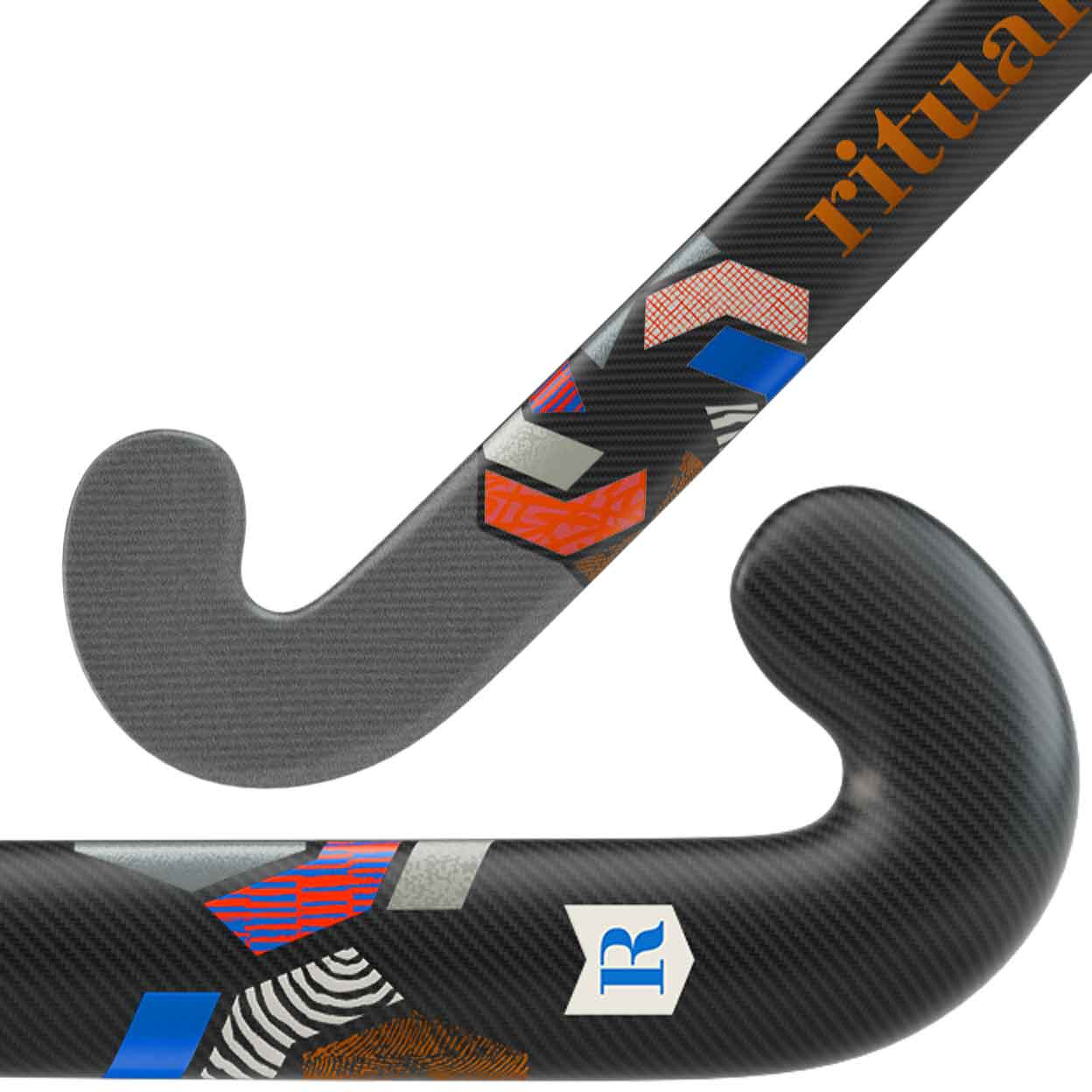 close up of the toes of the Ritual Precision 10 Indoor Field Hockey Stick