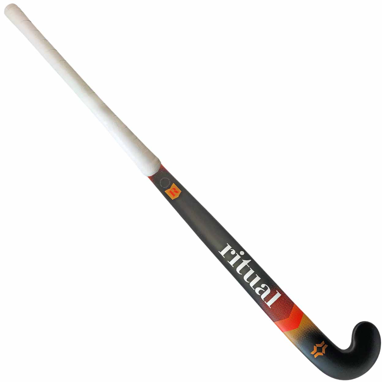 Hockey stick with 'ritual' branding on a white background