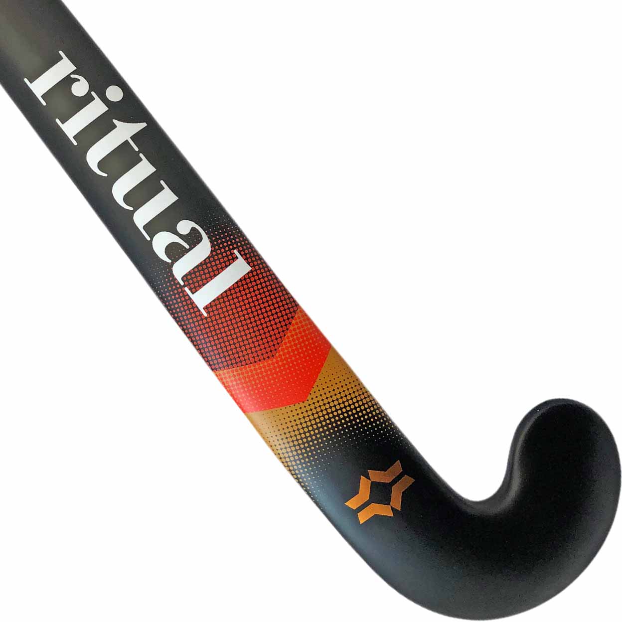 Hockey stick with 'ritual' branding on a white background
