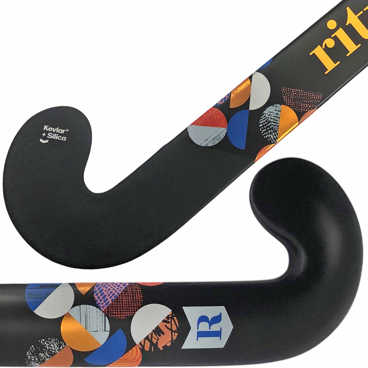 closeup of the toes of the Ritual Precision 25 Max Indoor Field Hockey Stick